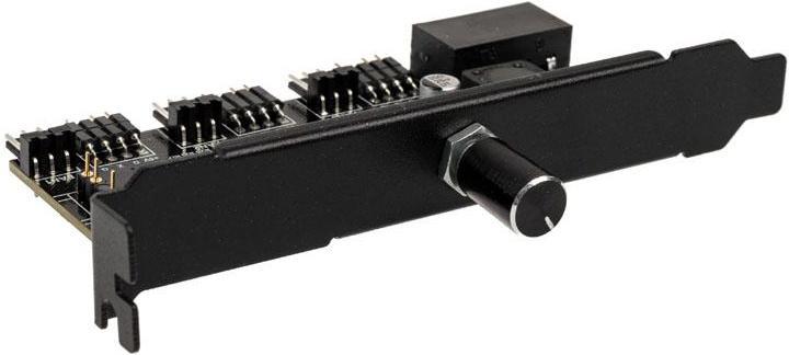 Lamptron CFP30 fan and RGB LED controller for PCI slot - black (3 Fan)