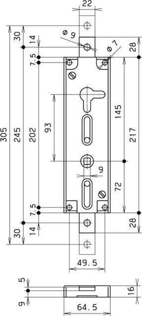 Image du produit MSL Serrures de portes de garage 4004