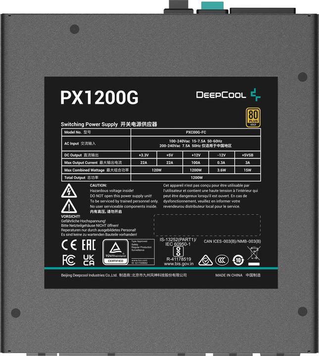Produktbild Deepcool R-PXC00G-FC0B-EU PX1200-G PSU (1200 W)