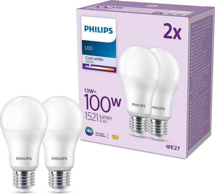 Immagine prodotto Philips Lampadine LED (E27, 13 W, 1521 lm, 2 x, E)