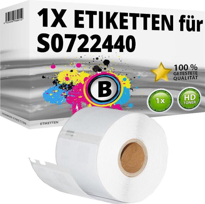 Actual product image Druckfuxx 1x Etikette für Dymo 99015 LabelWriter 310 320 330 Series 400 Duo SE 4