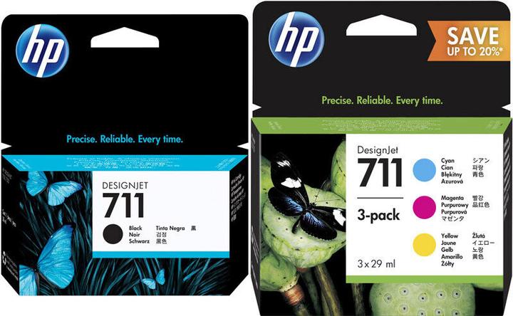 Image du produit HP Original 711 Drucker Patronen 4er Set DesignJet T120 T125 T520 T525 T530