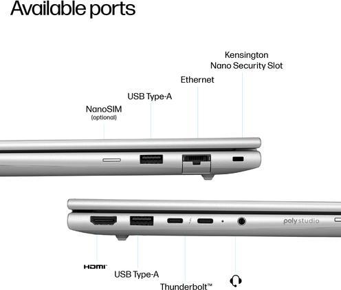 Produktbild HP EliteBook 1i Intel Ultra 5 225U 12C, IPS 400 nits Anti-Glare, DDR5, SSD, WiFi 6e + BT 5.3, 2/2/2 (14", Intel Core Ultra 7 155H, 16 GB, 512 GB, CH)