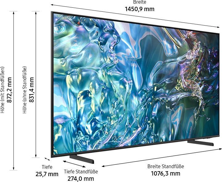 Produktbild Samsung GQ65Q60DAUXZG Smart TV 165.1 cm 65 Zoll (65", Q60D, QLED, 4K, 2024)
