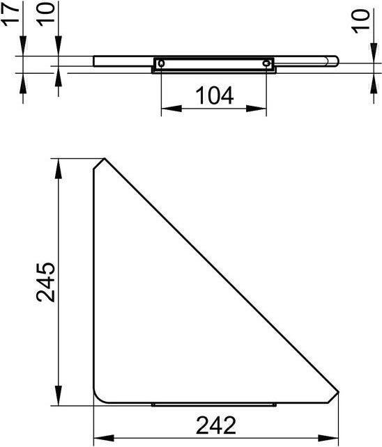 Actual product image Keuco Corner shower tray EDITION 400 m glass squeegee aluminium sil-elo/we