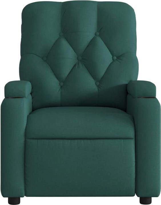 Immagine prodotto VidaXL Poltrona massaggiante Poltrona TV reclinabile elettrica in tessuto verde scuro