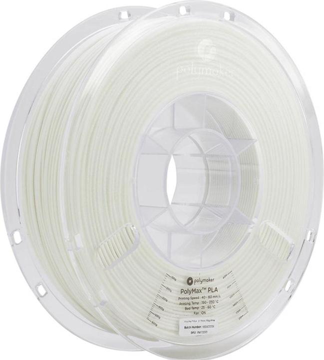 Polymaker PolyMax PLA V2 - White- 1.75mm (PLA, 1.75 mm, 750 g, Weiss)