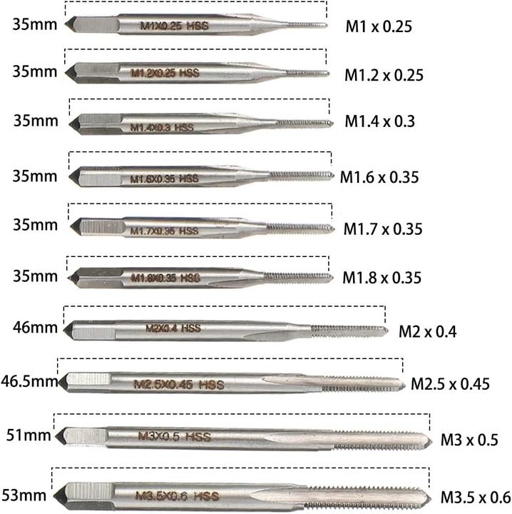 Actual product image Saipor 10-teiliges Gewindebohrer Set