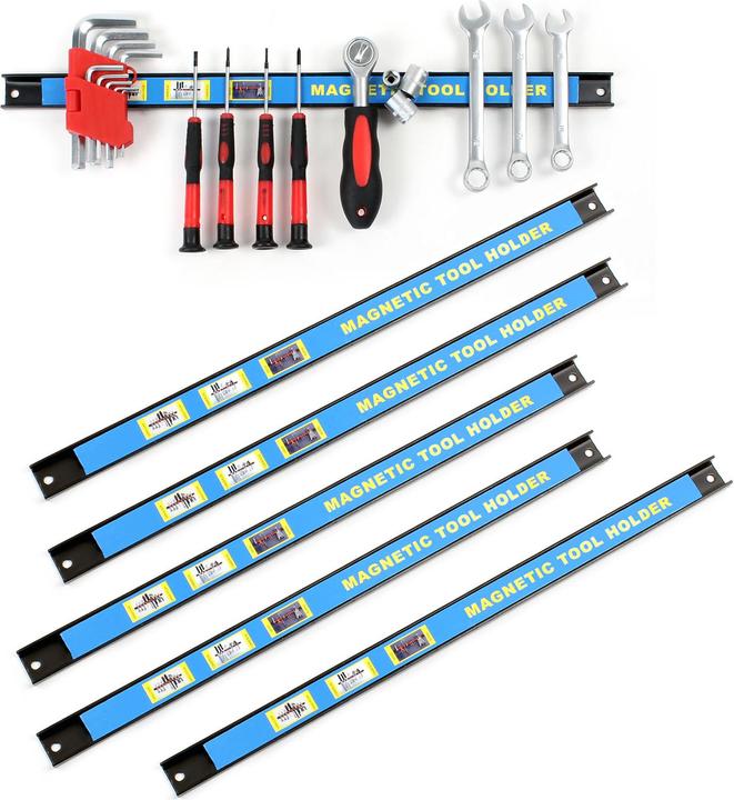 Immagine prodotto Wiltec Set di 6 strisce magnetiche da 46 cm per il supporto degli attrezzi da officina