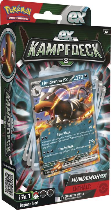 Actual product image Pokémon Kampfdeck Hundemon ex (German, Deck)
