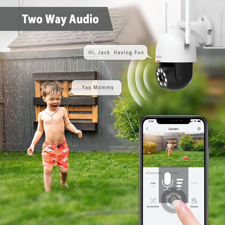 Actual product image Dekco Outdoor surveillance camera, IP66, White (2304 x 1296 Pixels)