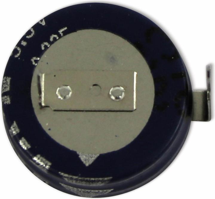 Actual product image Eaton Gold cap electrolytic capacitor, 0.22 F, 5.5 V, 11.5x5.2 mm