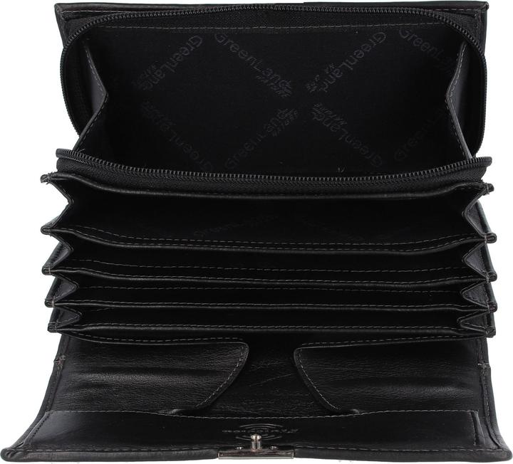 Actual product image Greenland Nature Black Nappa waiter's wallet RFID leather wallet 18 cm