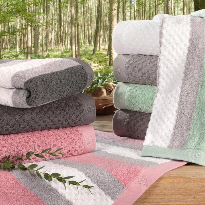 Produktbild Ross Walk-Frottier Handtücher Harmony Streifenfond (70 x 140 cm)