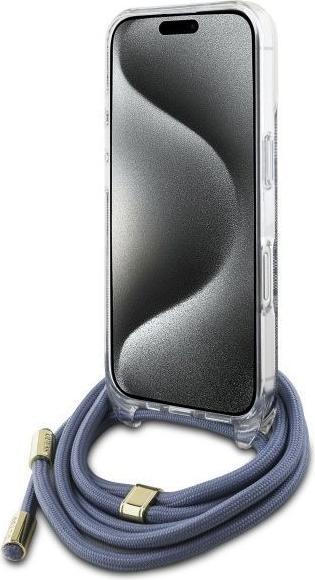 Image du produit Guess GUHCP16SHC4SEB iPhone 16 6.1" niebieski/blue hardcase Cord 4G Print