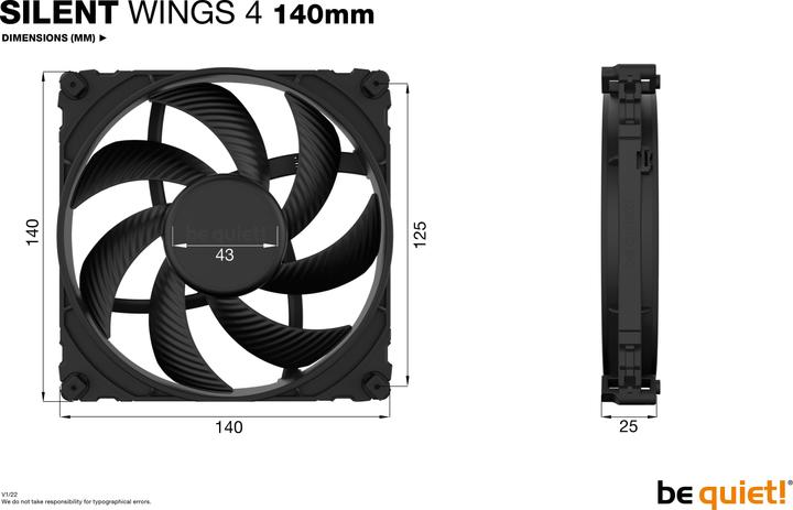 Actual product image be quiet! Silent Wings 4 (140 mm, 1 x)