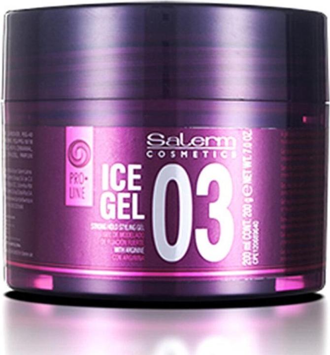 Actual product image Salerm ICE GEL 03 strong hold styling gel 200 ml (Hair gel, 200 ml)