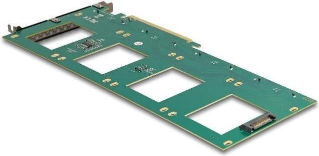 Actual product image Delock PCI Express 4.0 x16 card to 4 x internal U.2 NVMe SFF-8639 - Bifurcation (LxW: 288 x 122 mm)