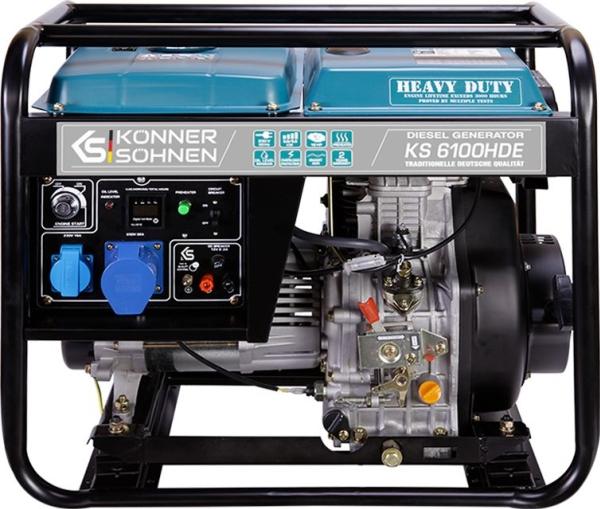 Image du produit Könner & Söhnen KS GENERATOR DIESEL KS 6100HDE (EURO V) 5,5kW 230V, ROZRUCH ELEKTRYCZNY (5000 W, 11 l)