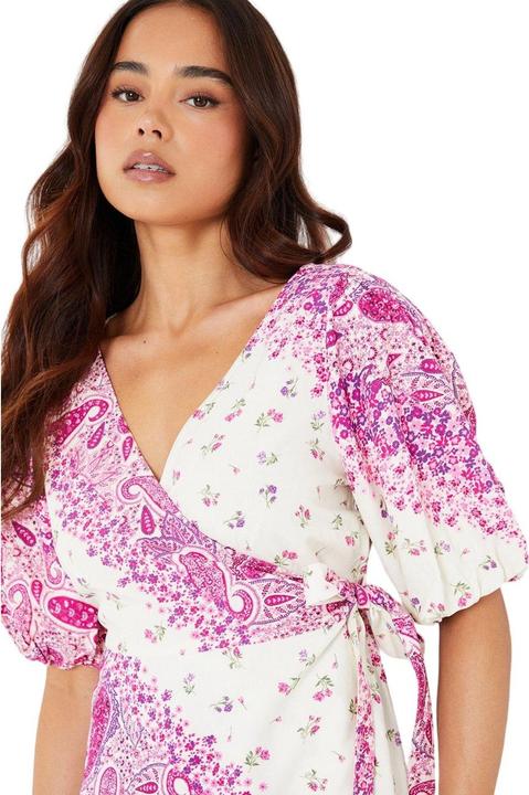 Produktbild Dorothy Perkins Minikleid Wickel Puffärmel (38 D)
