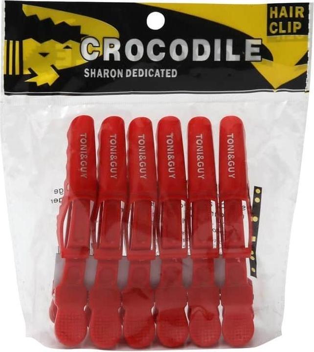 Crocodile Krokodil Sharon Gewidmete Haarklammern (6 Stück, Farbe: Rot) (6 Stk.)