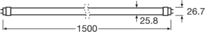 Actual product image Osram LED TUBE T8 EM ENERGY EFFICIENCY CLASS A 1500 mm 17.6W 840 (G13, 17.60 W, 3700 lm, 8 x, A)