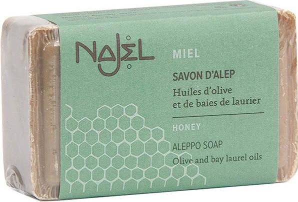 Actual product image Najel Aleppo soap with honey - 100g - (Hard soap)