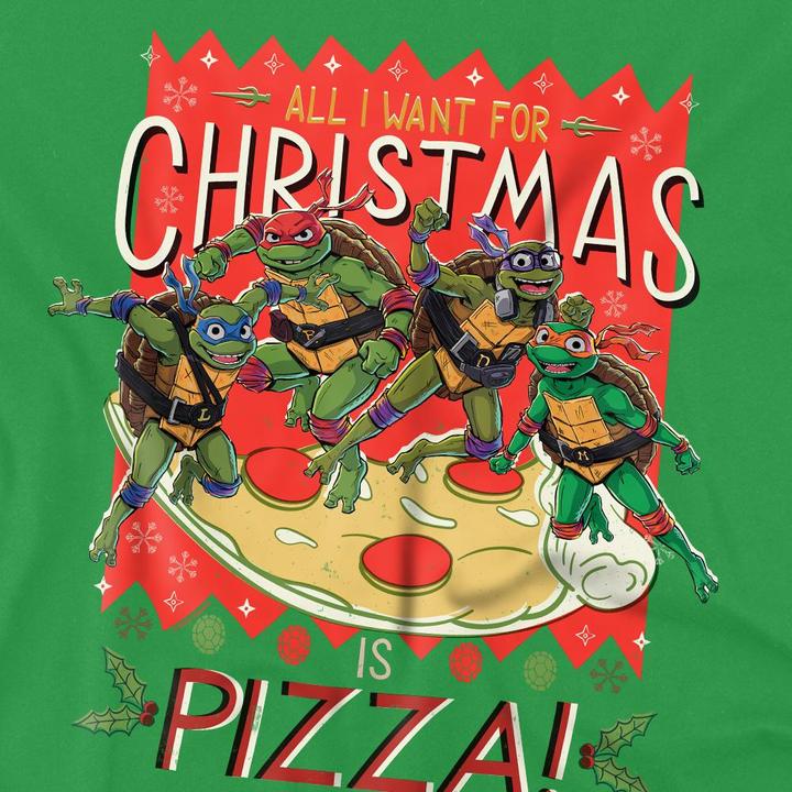 Immagine prodotto Teenage Mutant NT All I Want For Christmas Is Pizza Maglietta Uomo (XL)