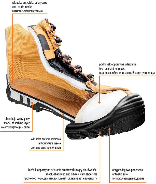 Image du produit Neo Tools Chaussures de travail en nubuck taille 43 (82-124) (S3, 43)