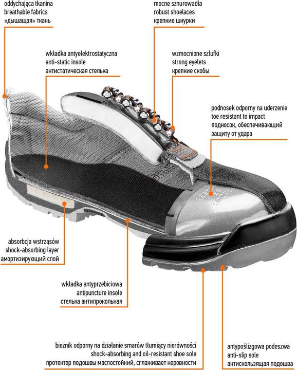 Image du produit Neo Tools Chaussures de travail, cuir, taille 45, CE (S1P, 45)