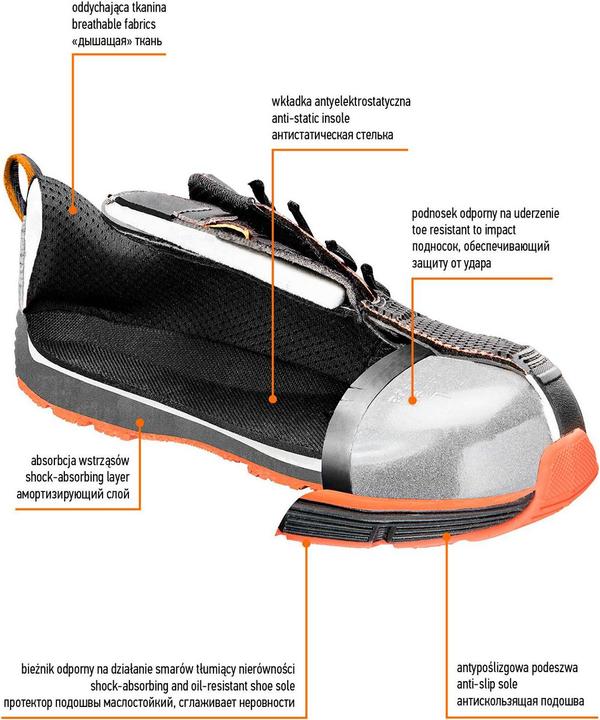 Image du produit Neo Tools Chaussures de travail avec semelle intérieure en acier, taille 41 (82-092) (S1, 41)