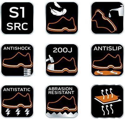Image du produit Neo Tools Chaussures de travail avec semelle intérieure en acier, taille 41 (82-092) (S1, 41)