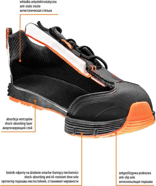 Actual product image Neo Tools Professional low shoes O1 without metal, size 44 (82-705) (O1, 44)