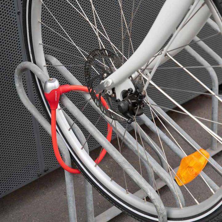 Produktbild Dunlop - Spiral-Fahrradschloss mit Schlüssel 65 cm (Rot)