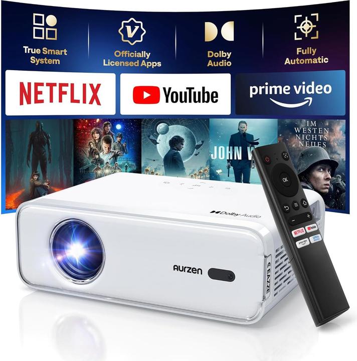 Image du produit Aurzen Eazze D1 Heimkino Beamer mit 4K Unterstützung (4K)