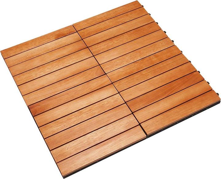 Actual product image Deuba 33x wooden tile (33 x, 30 x 30 cm)