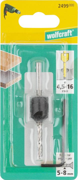 Produktbild wolfcraft wolfcraft 1 Vorbohrer mit Senker ø4,5x16mm (4.5 mm, 16 mm)