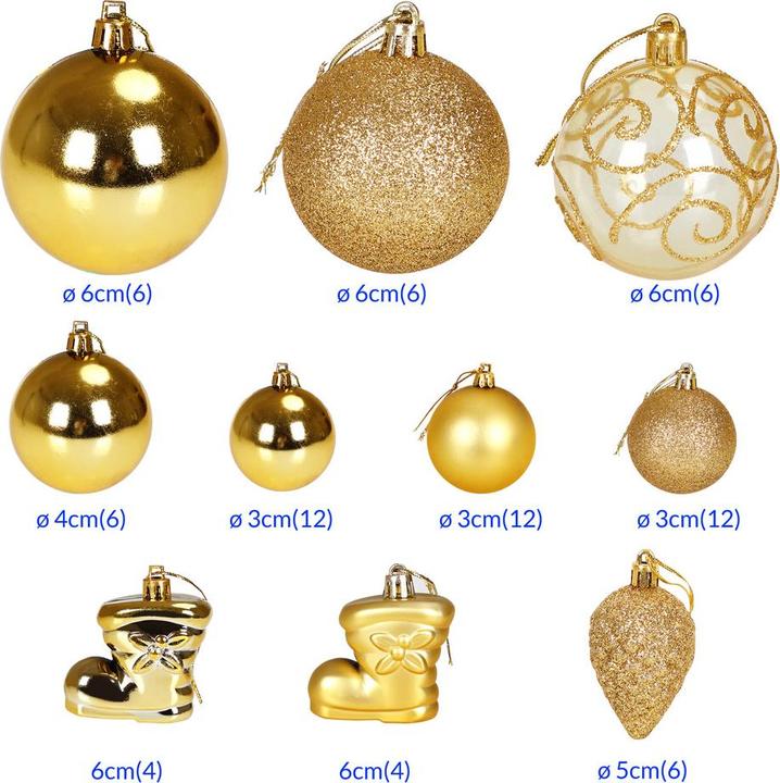 Actual product image Deuba Christmas tree balls (102 -part)