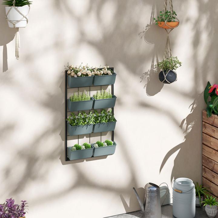Actual product image Outsunny Plant shelf with 8 pots