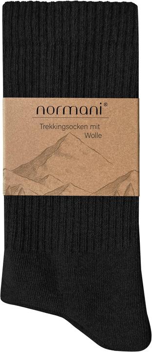 Immagine prodotto Normani 4 Trekkingwollsocken mit Polstersohle und Komfortbund (confezione da 4, 39 - 42)