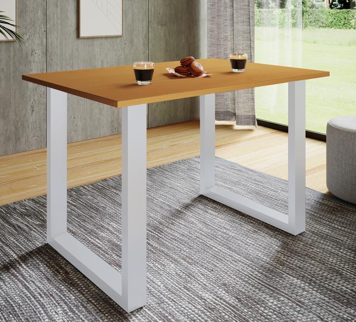 Produktbild VCM Büromöbel Schreibtisch Lona U Alu Weiss (110 x 80 cm)