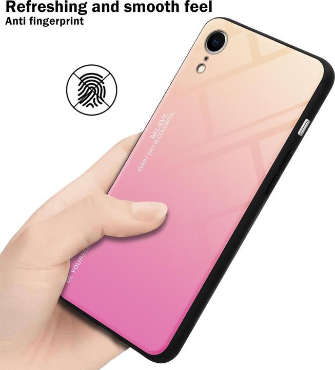 Produktbild Cadorabo TPU 2 Farben Glas Cover (Apple iPhone XR)