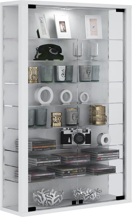 Image du produit VCM Vitrine murale de collection en bois et verre Vitrosa Mini (59 x 18 x 90 cm)