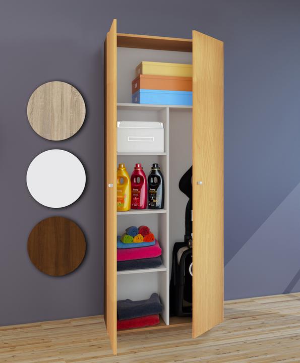 Immagine prodotto VCM Holz Besen Putzschrank Serie Vandol mit Drehtüren (70 x 40 cm)