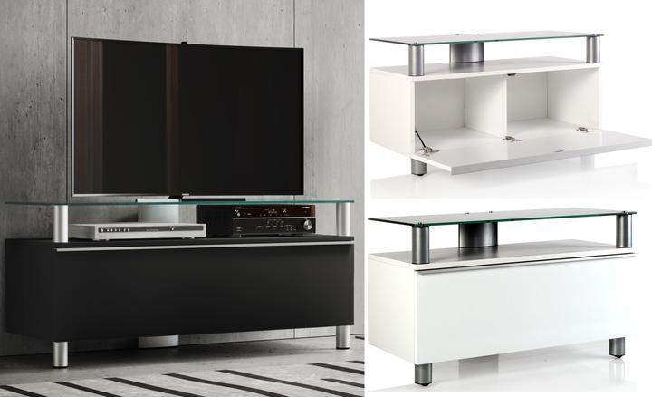 Produktbild VCM Holz TV Lowboard Fernsehschrank Clano mit Rollen (95 x 40 x 55 cm)