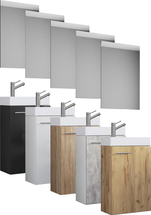 Produktbild VCM 3 tlg. Gäste WC Waschplatz Waschtisch Slito Spiegel
