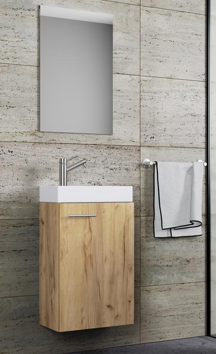 Immagine prodotto VCM WC ospiti 3 pezzi Lavabo Lavabo Slito Specchio