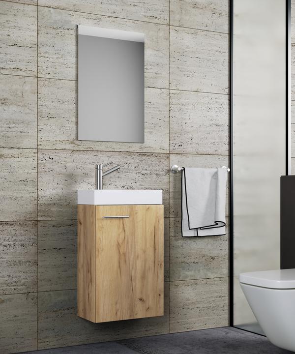 Immagine prodotto VCM WC ospiti 3 pezzi Lavabo Lavabo Slito Specchio
