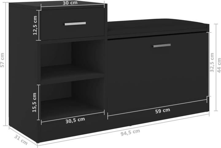 Actual product image VidaXL Calvin (94.5 x 31 x 57 cm)