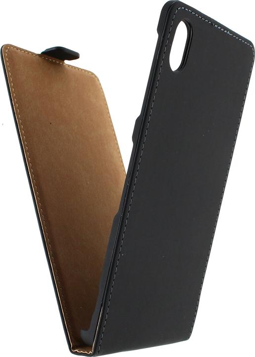 Actual product image Mobilizera Ultra Slim Flip Cover Sony Xperia M4 Aqua Sort (Sony Xperia M4 Aqua)